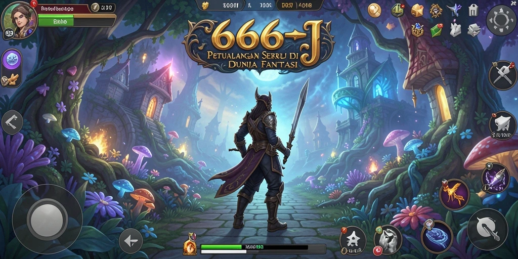 Screenshot utama menampilkan aksi seru dalam gameplay Adventure 666J.
