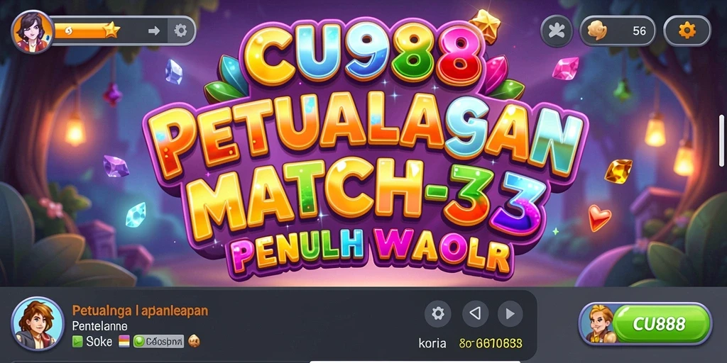 Gameplay seru CU888 dengan kombinasi warna-warni menantang.