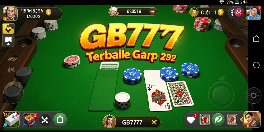 Screenshot gameplay menunjukkan suasana seru bermain Gaple.