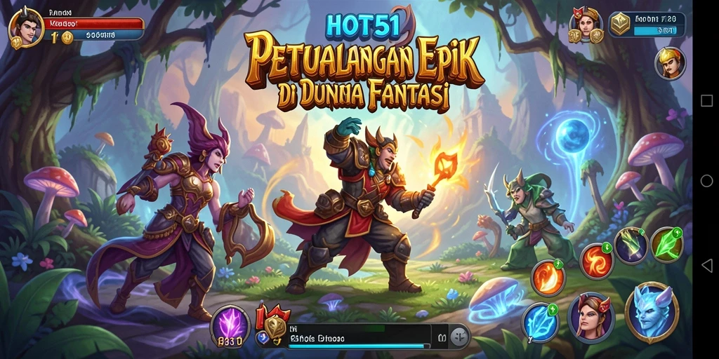 Tampilan gameplay <strong>HOT51</strong> menunjukkan aksi pertempuran yang seru di dunia RPG.