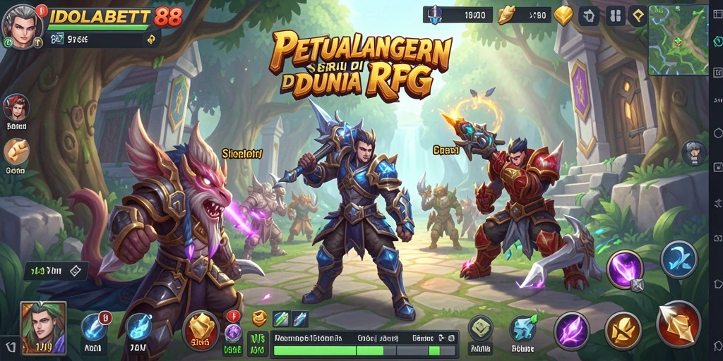 Screenshot gameplay di IDOLABET88 menunjukkan aksi pertarungan yang intens.