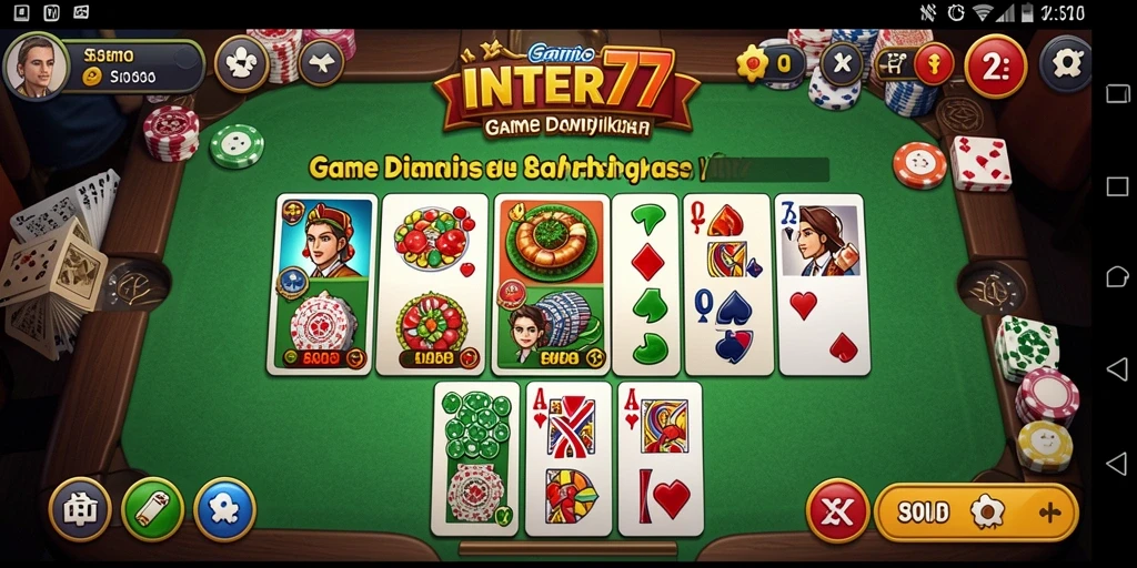 Tampilan gameplay INTER77 yang mendebarkan dalam permainan Domino.
