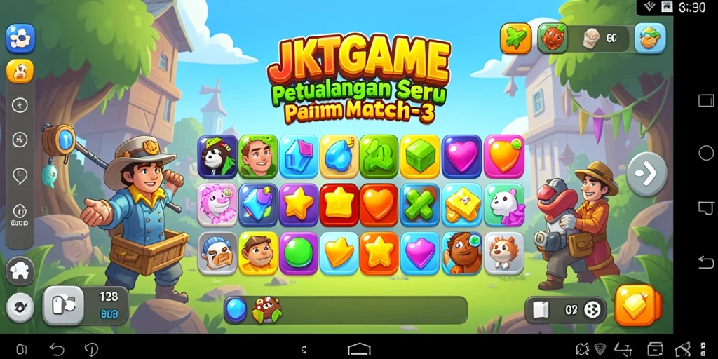 Tampilan gameplay seru dari JKTGAME yang penuh warna.
