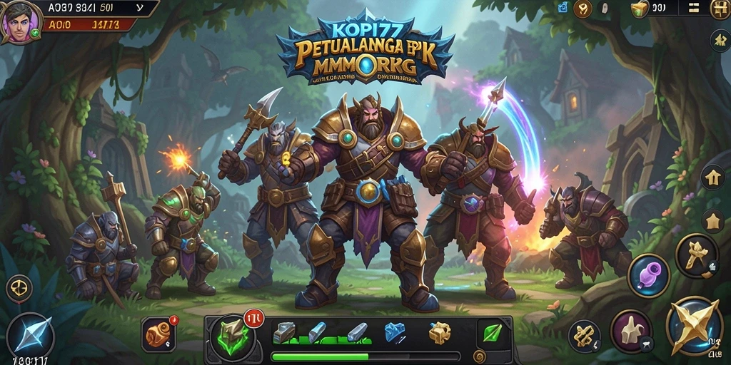 Tangkapan layar gameplay KOPI77 yang menampilkan petualangan seru di dunia MMORPG.