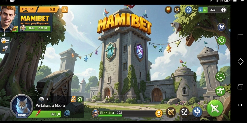 Tampilan menegangkan dari gameplay Tower Defense MAMIBET.