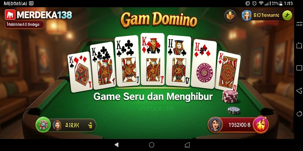 Screenshot gameplay MERDEKA138 menampilkan keseruan bermain Domino.