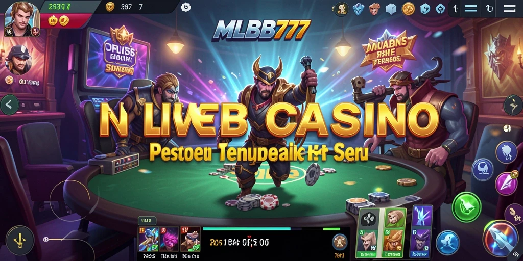 Tampilan gameplay Live Casino seru di MLBB777.