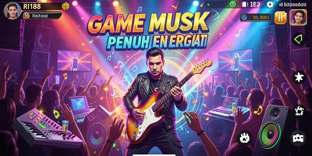 Tampilan gameplay RI188 dengan berbagai lagu menarik dan tantangan.