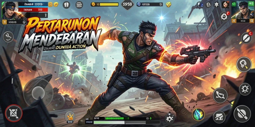 Tampilan seru dari action gameplay dalam S9S9.