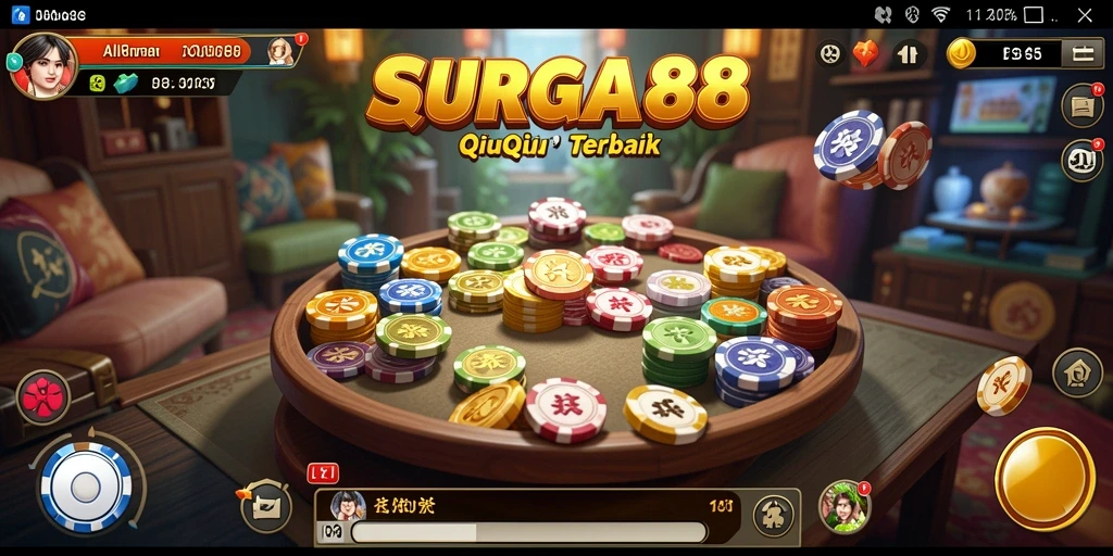 Tampilan gameplay QiuQiu yang menarik dan interaktif.